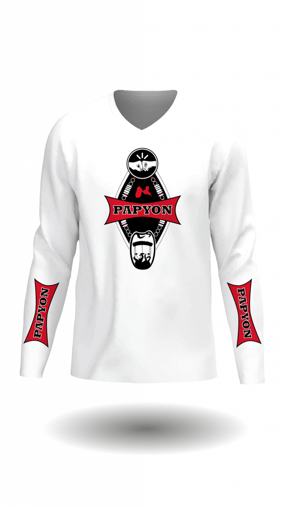 t-shit manche longue Papyon devant